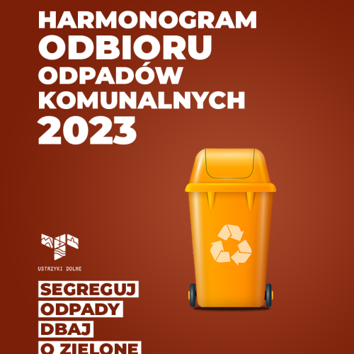Harmonogram odbioru odpadów komunalnych w 2023 roku